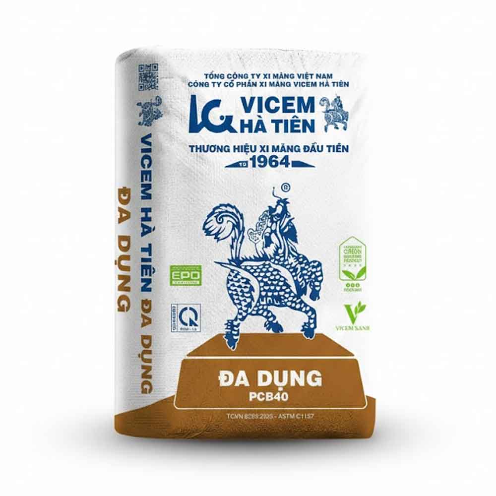 Xi măng Vicem Hà Tiên đa dụng PCB40 50kg/bao - Ảnh 2